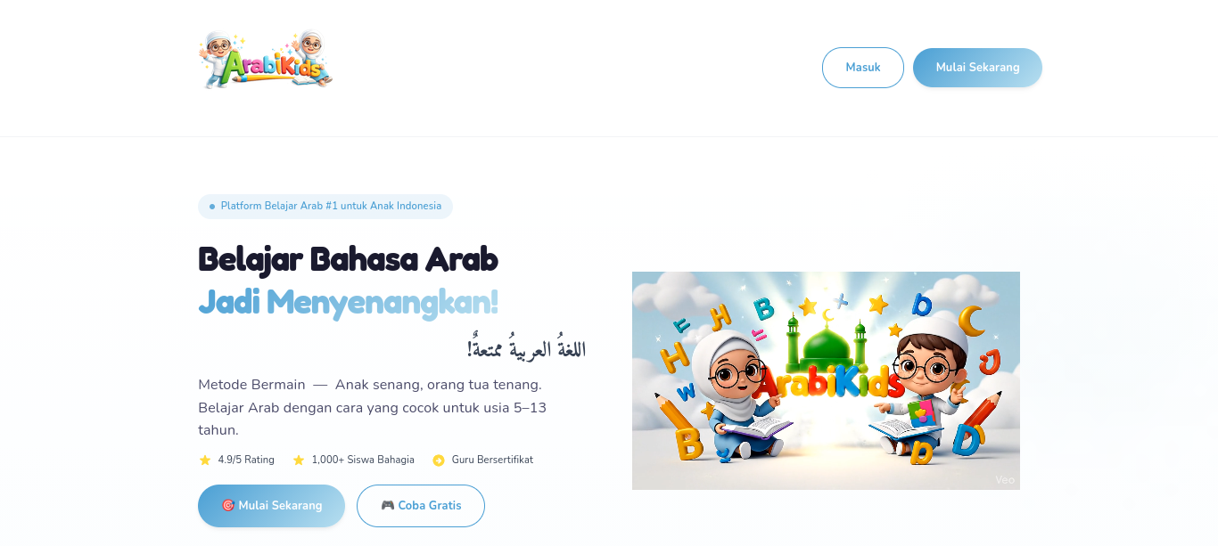 ArabiKids — Platform Belajar